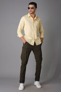 Military Green Regular Fit Cargo Pant