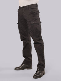 Black Comfort Straight Fit Stretch Cargo Pant
