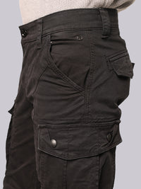Black Comfort Straight Fit Stretch Cargo Pant