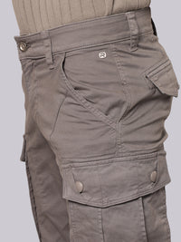 Clay Grey Comfort Straight Fit Stretch Cargo Pant