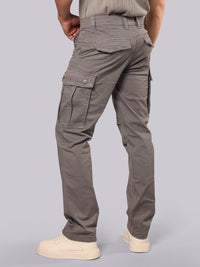 Clay Grey Comfort Straight Fit Stretch Cargo Pant