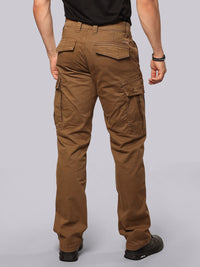 Dark Khaki Comfort Straight Fit Stretch Cargo Pant