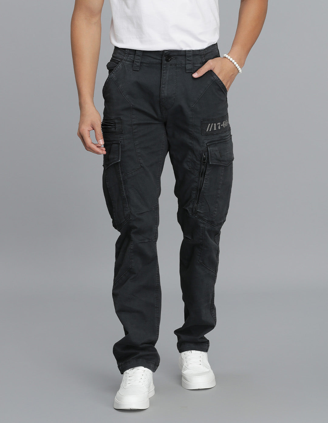 Dk Slate Regular Fit Cargo Pant