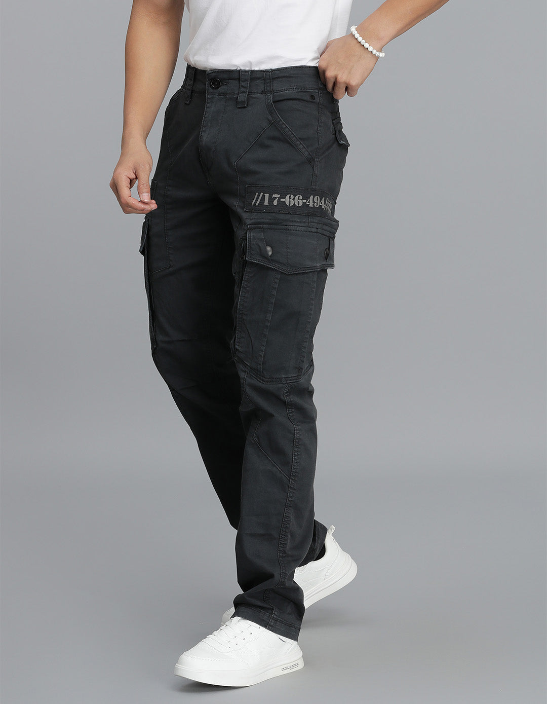 Dk Slate Regular Fit Cargo Pant