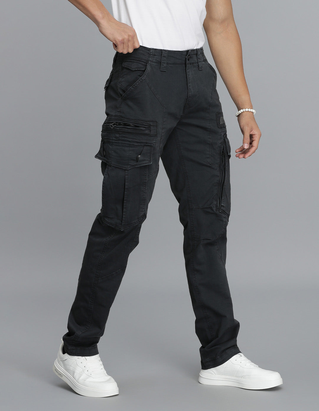 Dk Slate Regular Fit Cargo Pant