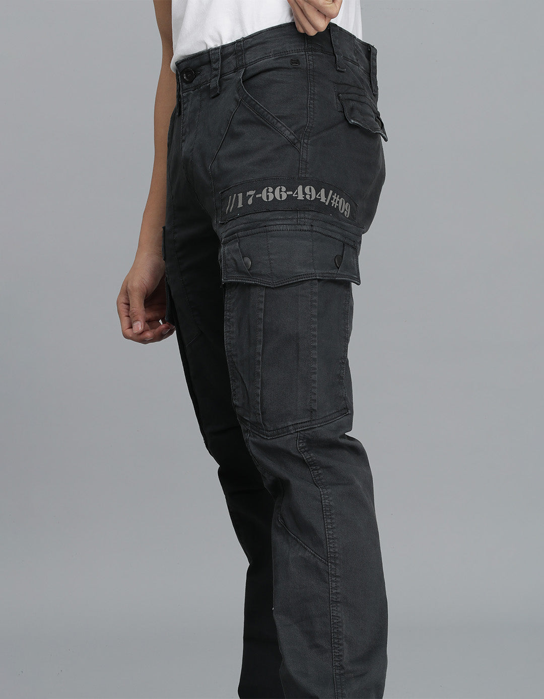 Dk Slate Regular Fit Cargo Pant