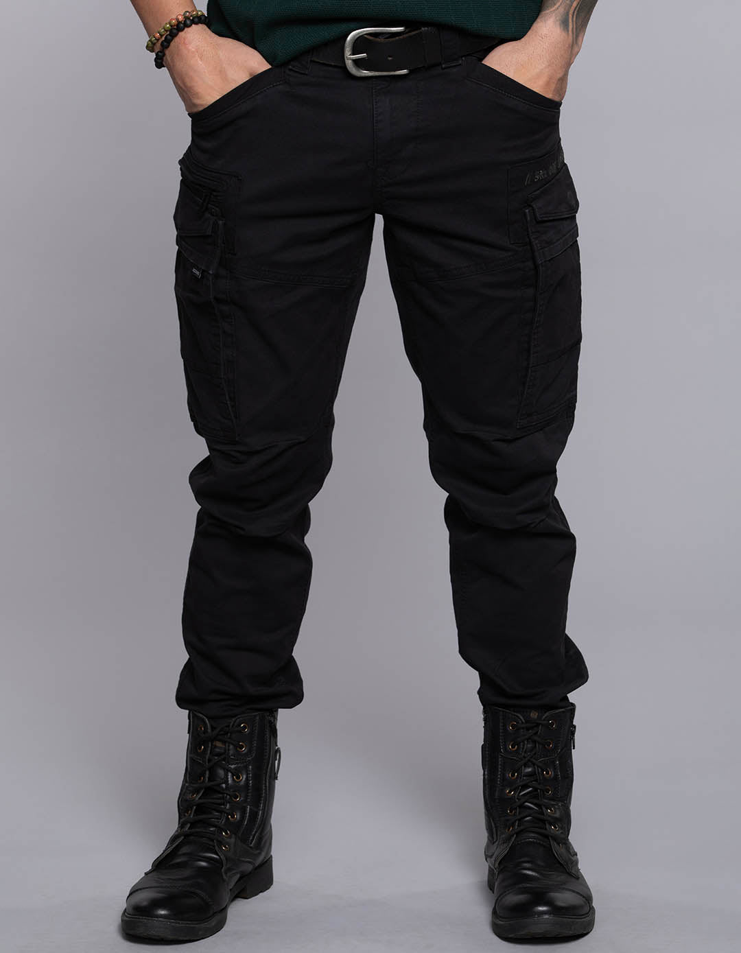 Black Regular Fit Cargo Pant