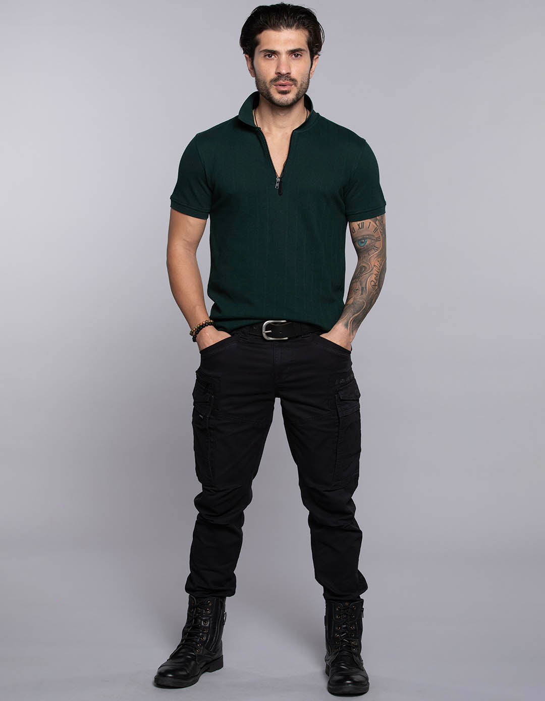 Black Regular Fit Cargo Pant