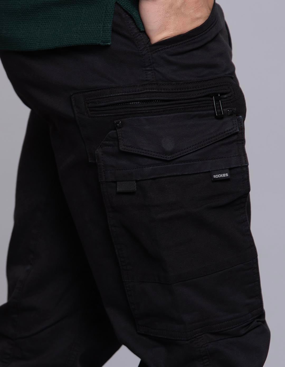 Black Regular Fit Cargo Pant