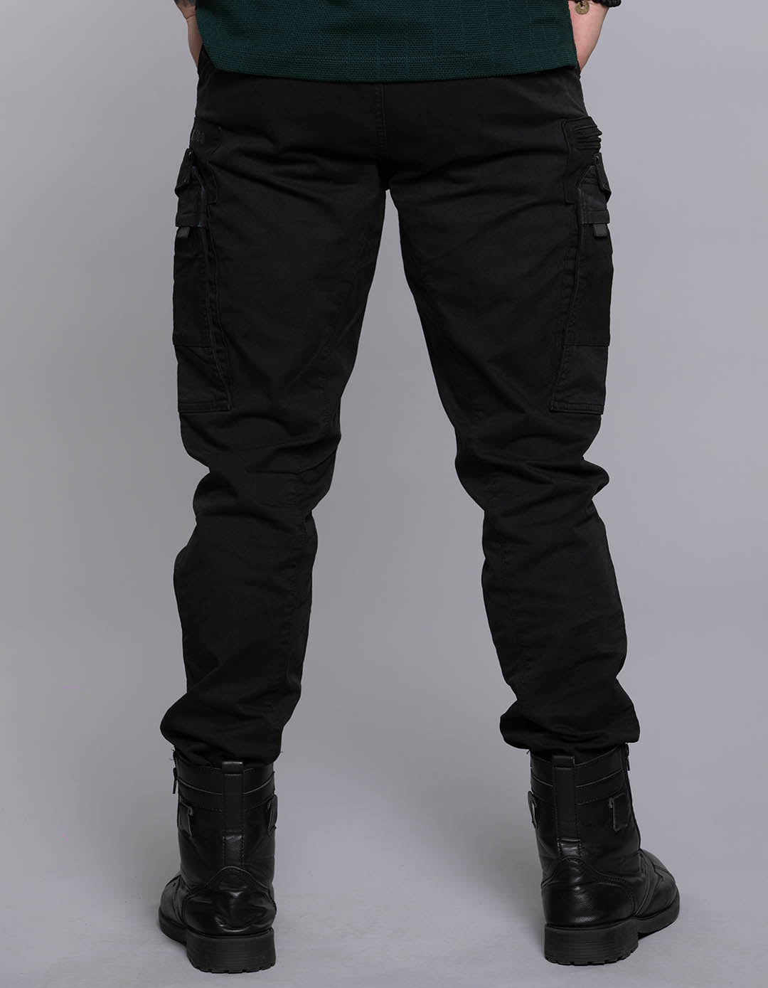 Black Regular Fit Cargo Pant