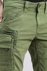 Moss Green Slim Fit Cargo Pant (Regular Fit)