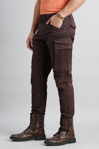 Brown Slim Fit Cargo Pant (Regular Fit)