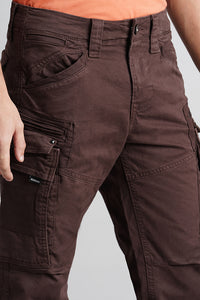 Brown Slim Fit Cargo Pant (Regular Fit)