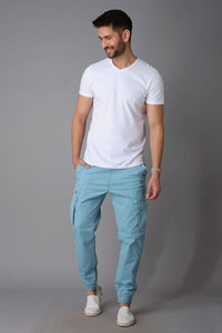 Blue Cargo Pant (Tapered Fit)