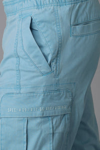 Blue Cargo Pant (Tapered Fit)