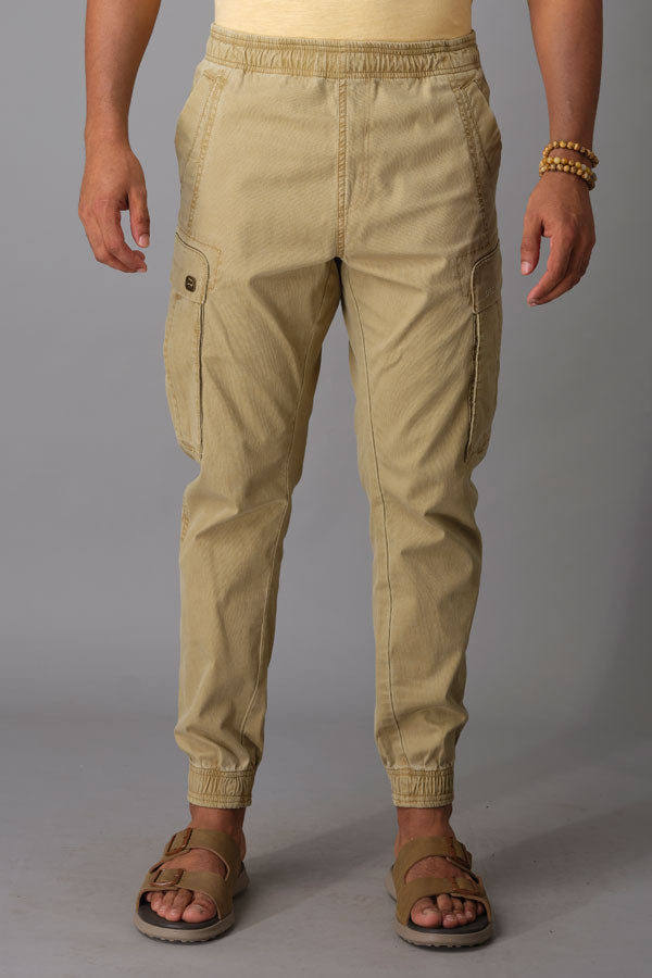 Khaki Cargo Pant (Tapered Fit)
