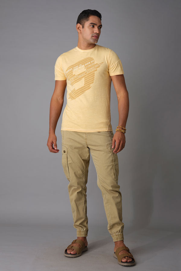 Khaki Cargo Pant (Tapered Fit)