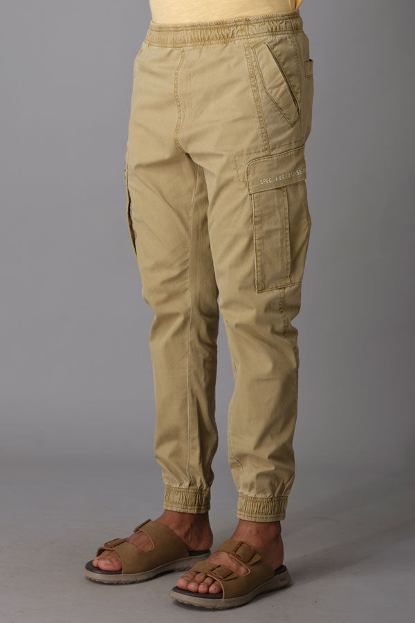 Khaki Cargo Pant (Tapered Fit)