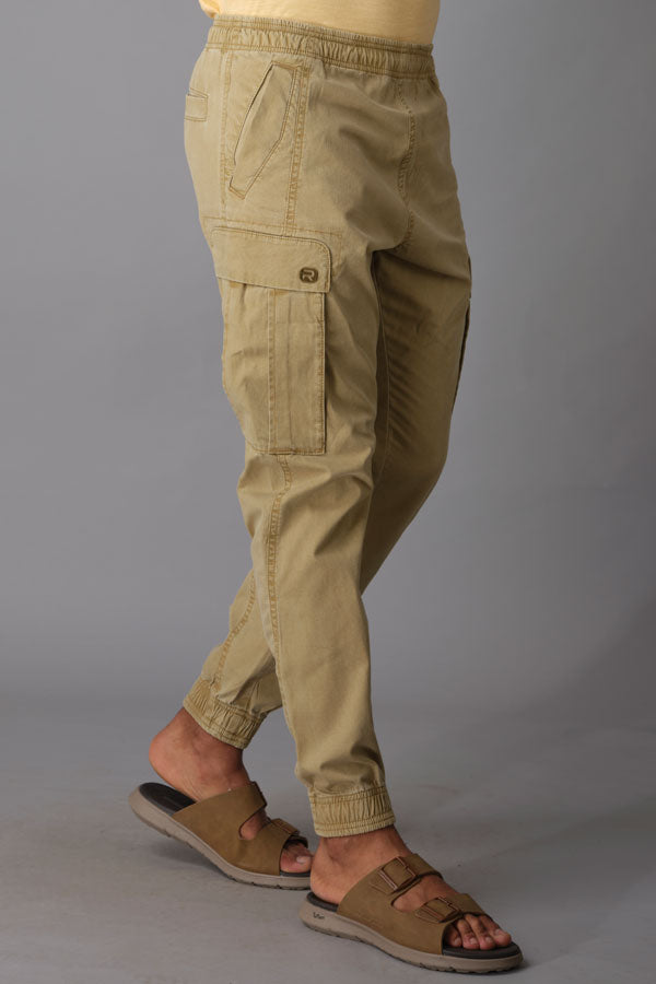 Khaki Cargo Pant (Tapered Fit)