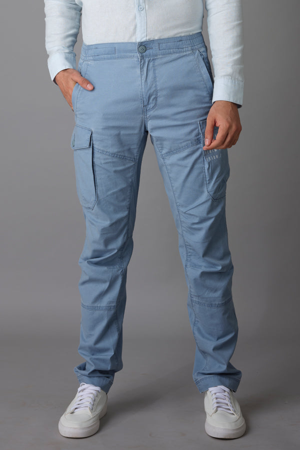 Blue Cargo Pant (Regular Fit)