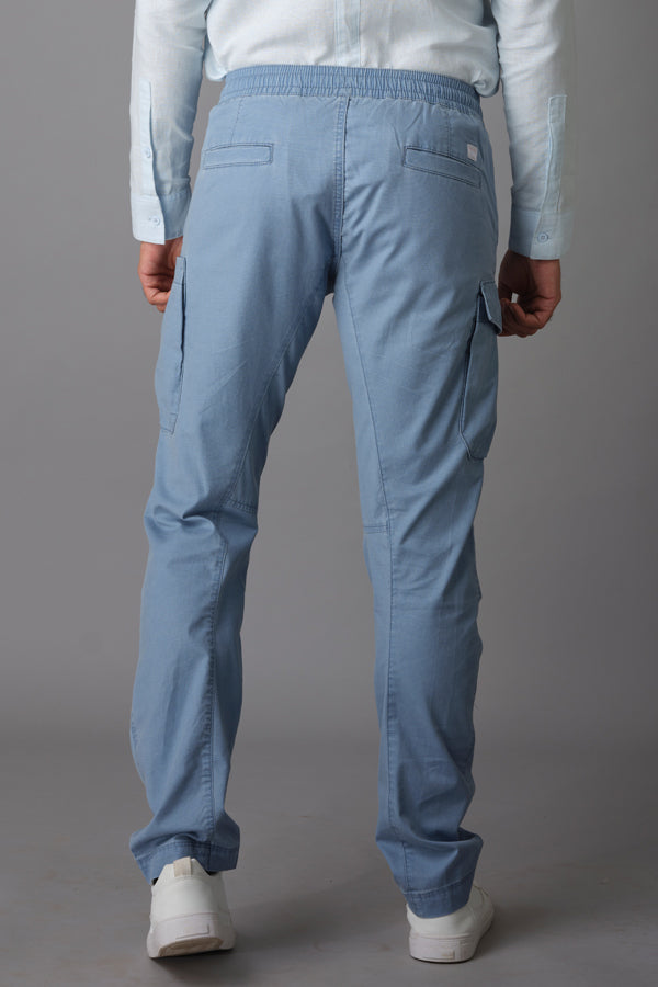 Blue Cargo Pant (Regular Fit)