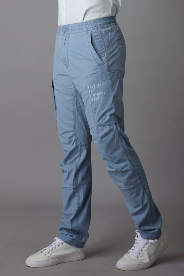 Blue Cargo Pant (Regular Fit)