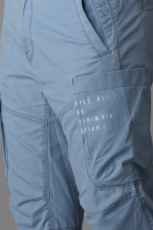 Blue Cargo Pant (Regular Fit)