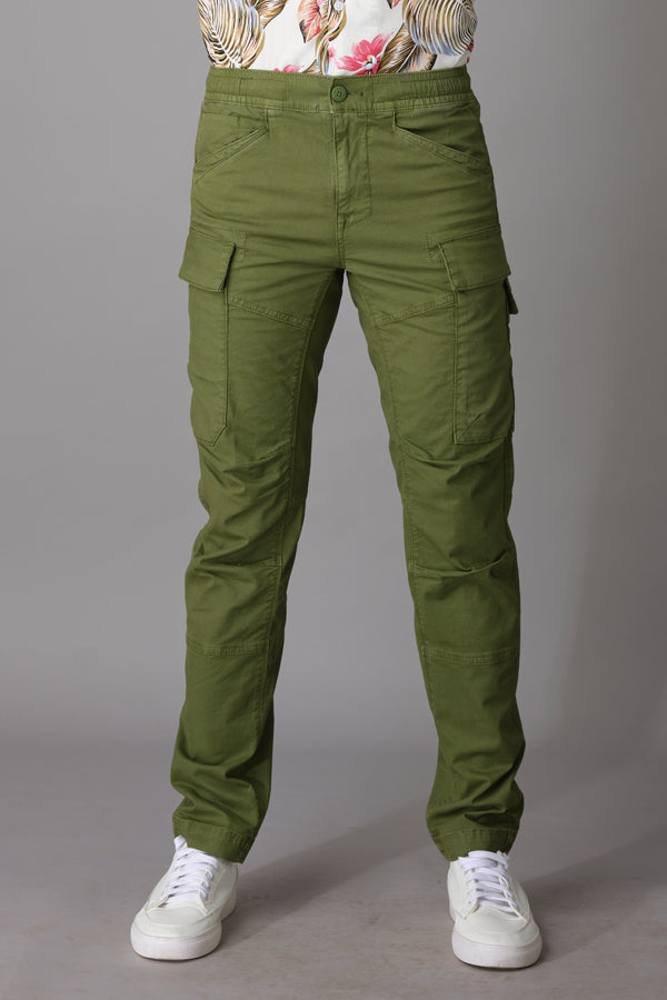 Green Cargo Pant (Tapered Fit)