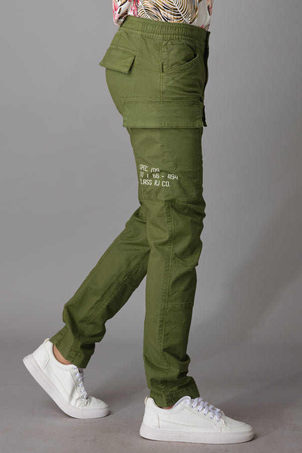 Green Cargo Pant (Tapered Fit)