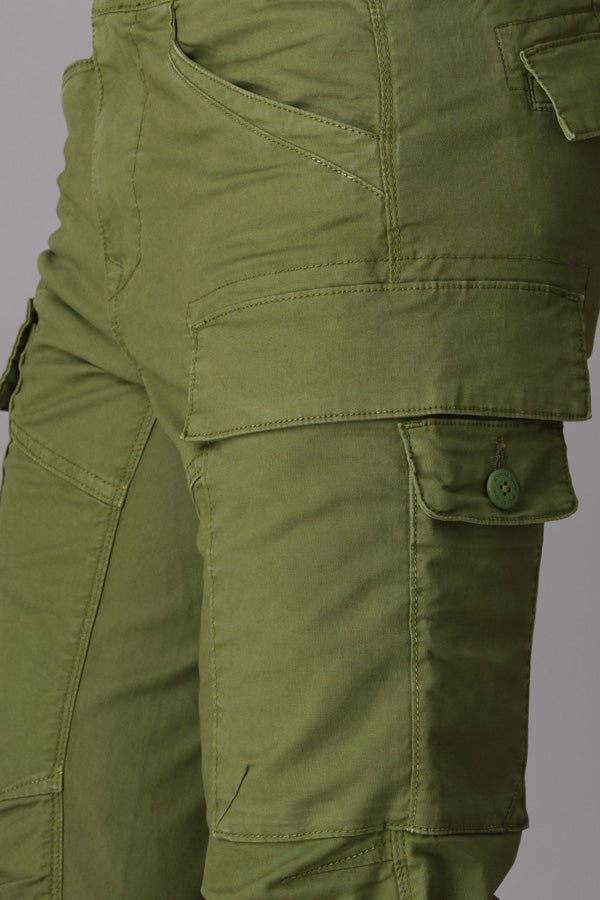 Green Cargo Pant (Tapered Fit)