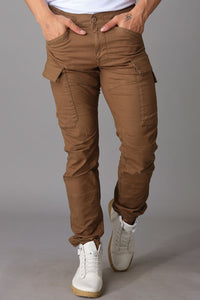 Brown Cargo Pant (Tapered Fit)