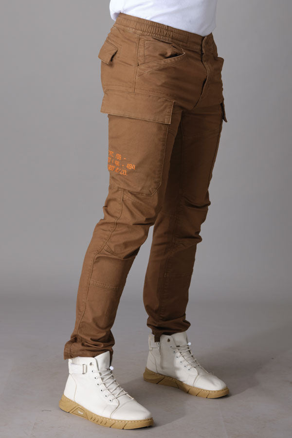 Brown Tapered Fit Cargo Pant – ROOKIES - Main Image