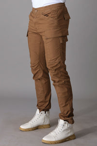 Brown Cargo Pant (Tapered Fit)
