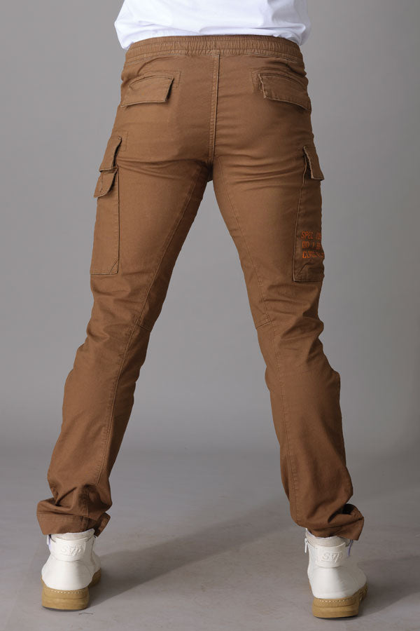 Brown Cargo Pant (Tapered Fit)
