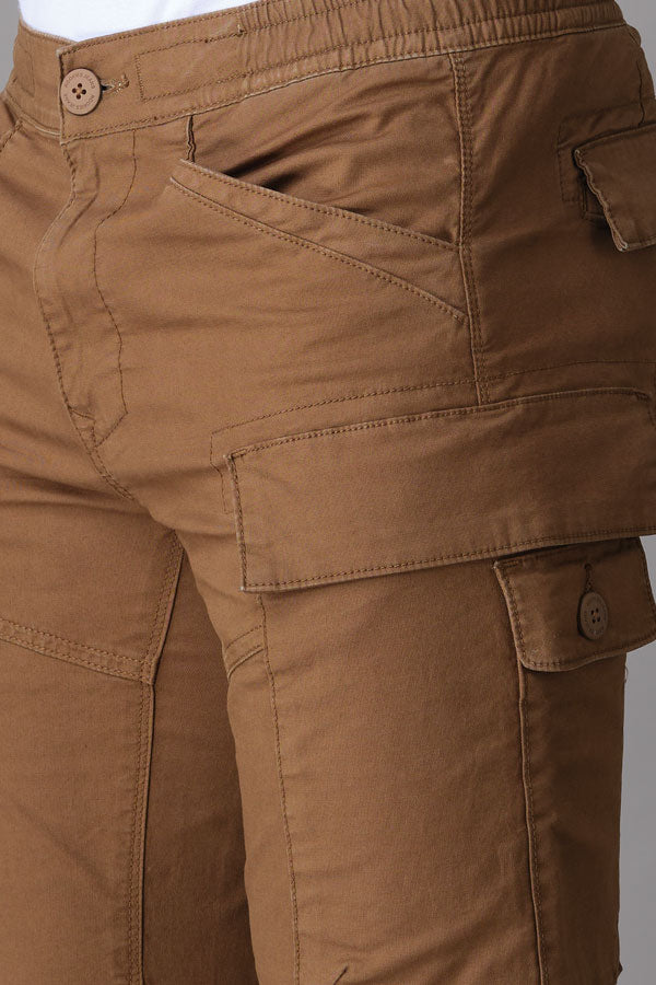 Brown Cargo Pant (Tapered Fit)