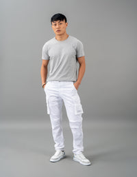 White Regular Fit Cargo Pant