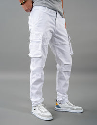 White Regular Fit Cargo Pant
