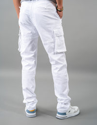 White Regular Fit Cargo Pant