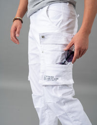 White Regular Fit Cargo Pant
