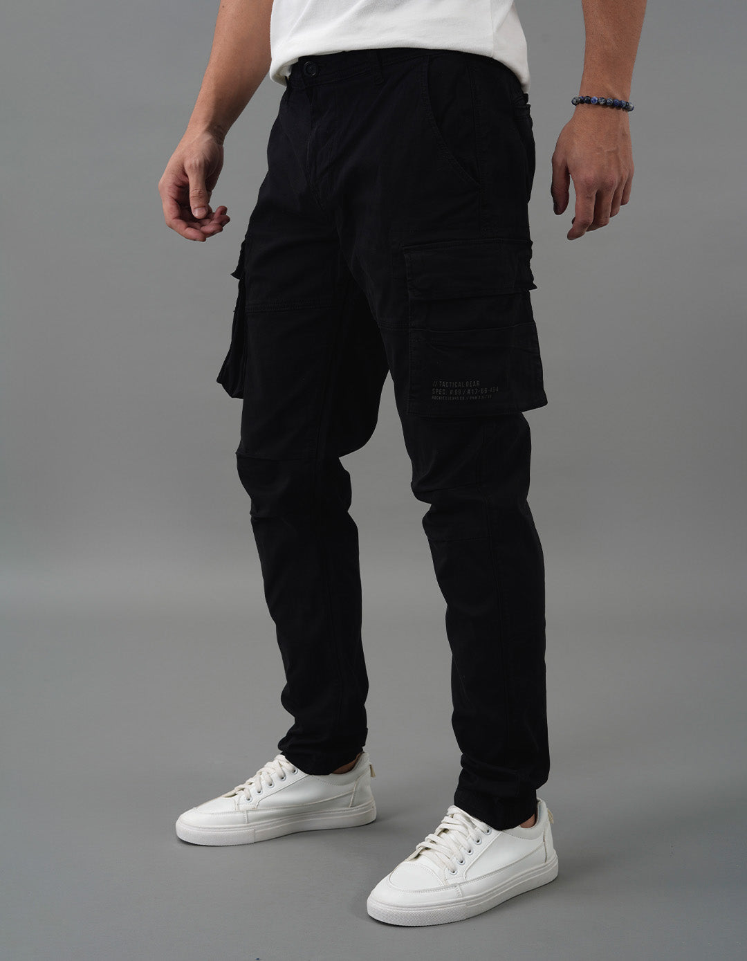 Black Regular Fit Cargo Pant