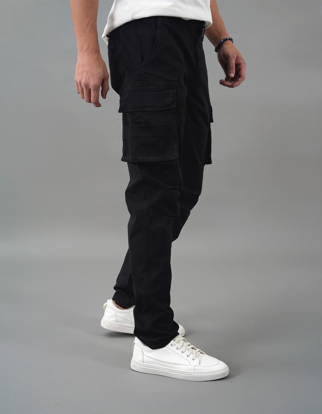 Black Regular Fit Cargo Pant