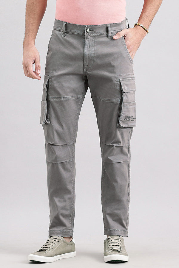 Clay Grey Slim Fit Cargo Pant (Regular Fit)