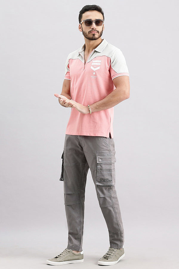 Clay Grey Slim Fit Cargo Pant (Regular Fit)