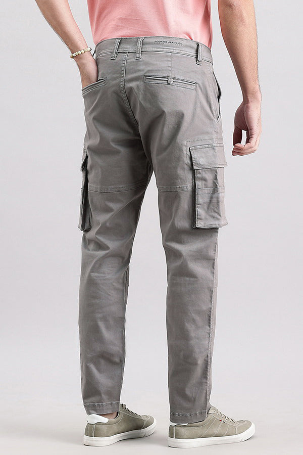 Clay Grey Slim Fit Cargo Pant (Regular Fit)