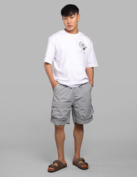 Lt Grey Loose Fit Utility Short