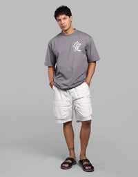 White Loose Fit Utility Short