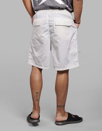 White Loose Fit Utility Short