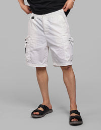 White Loose Fit Utility Short