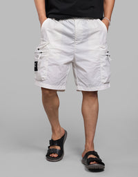 White Loose Fit Utility Short