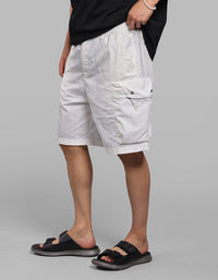White Loose Fit Utility Short